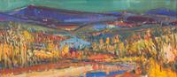Wayne Thiebaud (American, 1920-2021) - River Canyon at Folsom