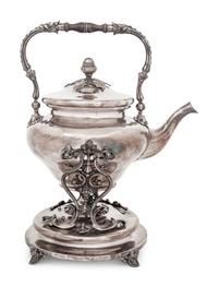 A Christofle Silver-Plate Kettle on Stand