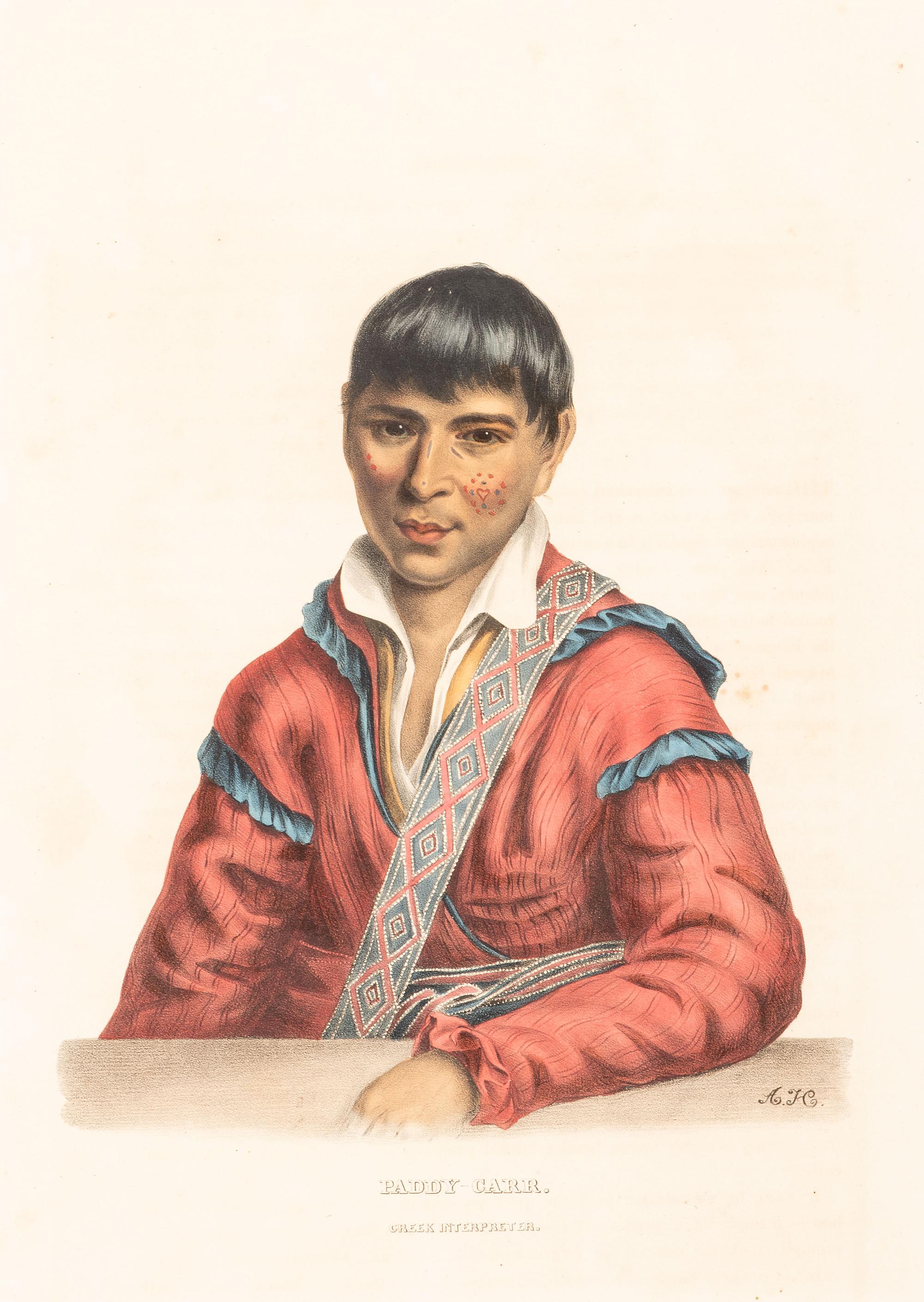 Four Hand-Colored Lithographs by McKenney and Hall