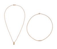 COLLECTION OF YELLOW GOLD AND DIAMOND NECKLACES