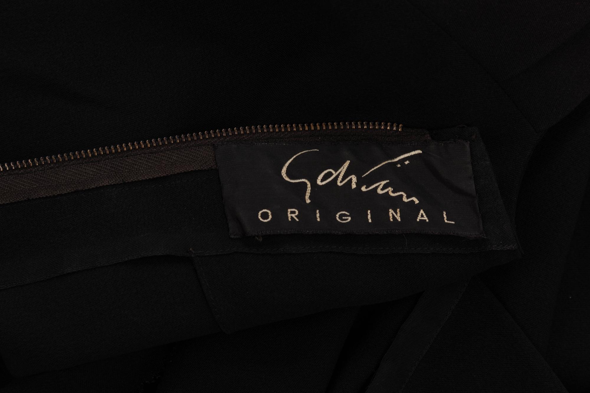 Adrian Black Dress, 1940-50s