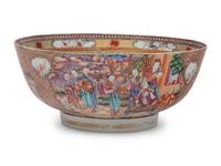 A Chinese Export Porcelain Punch Bowl