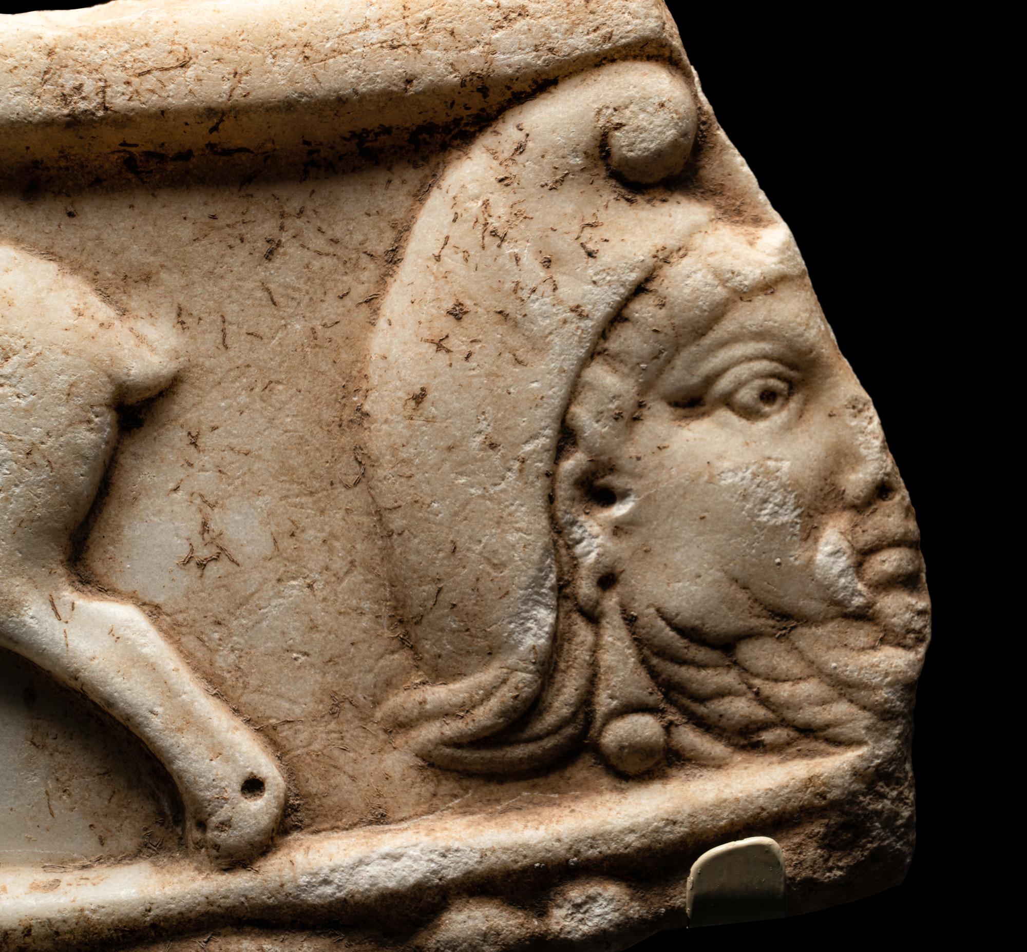 A Roman Marble Basin Fragment