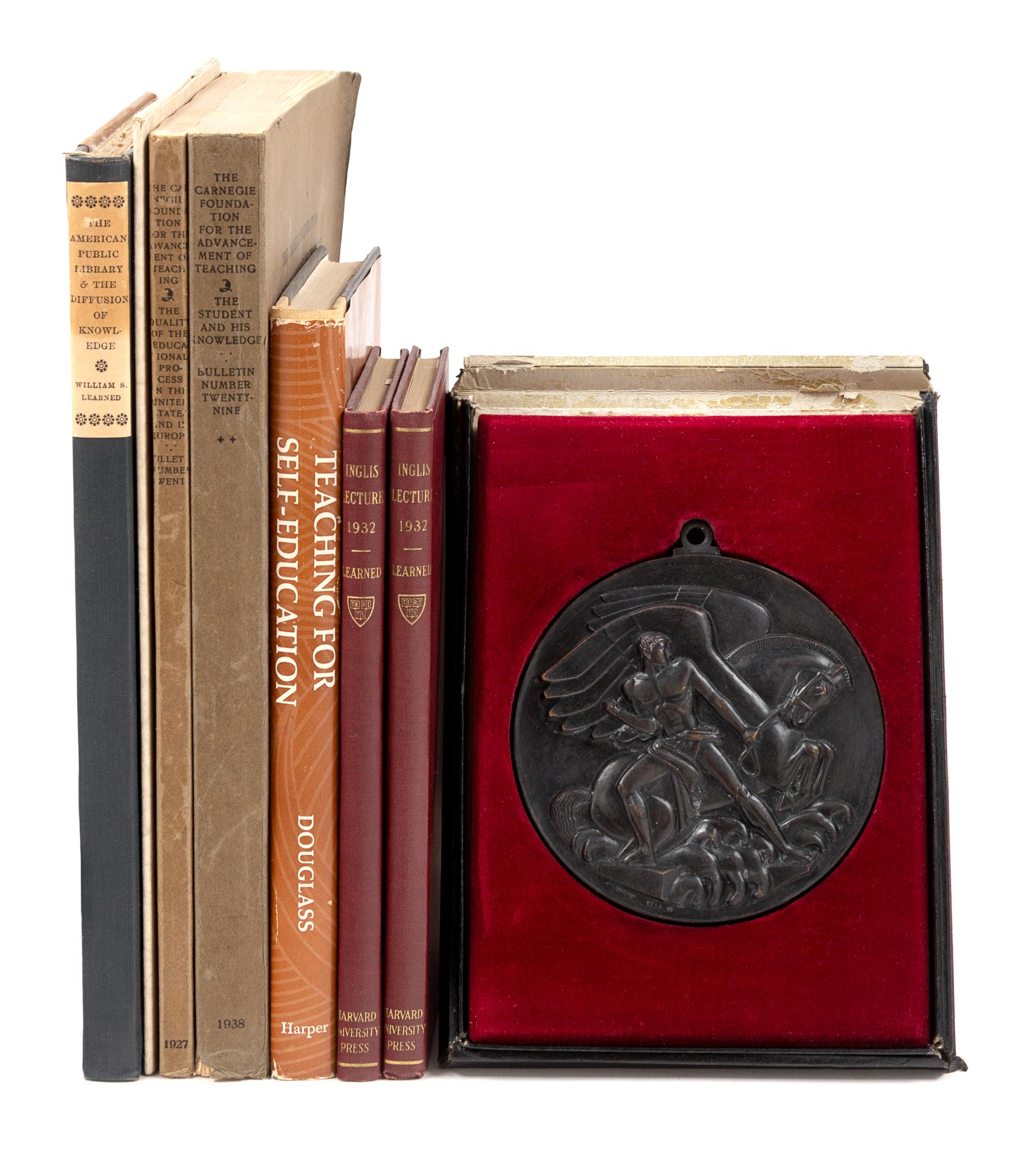 [William Setchel Learned (1876-1950).] A collection of books and objects from his collection, comprising: