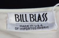 A Bill Blass Cream Color Block Crepe Dress Ensemble, Size 14.