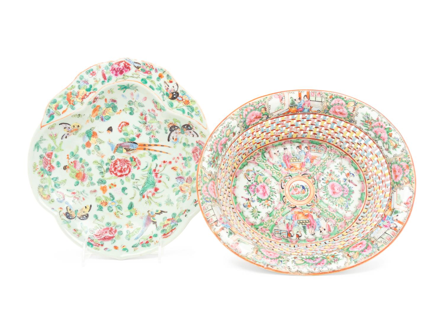 Two Chinese Export Famille Rose Porcelain Articles