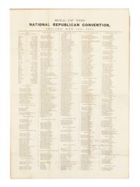 [LINCOLN-HAMLIN CAMPAIGN]. Roll of the National Republican Convention , Chicago. May 16th, 1860 .