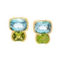 MAZ, PERIDOT AND BLUE TOPAZ EARRINGS