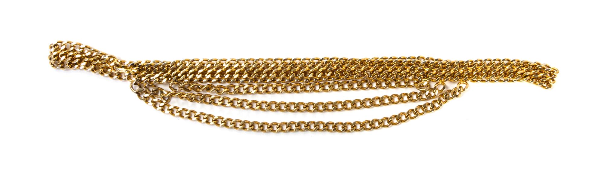 A Chanel Goldtone Chain Link Belt, 29 1/2 inches.
