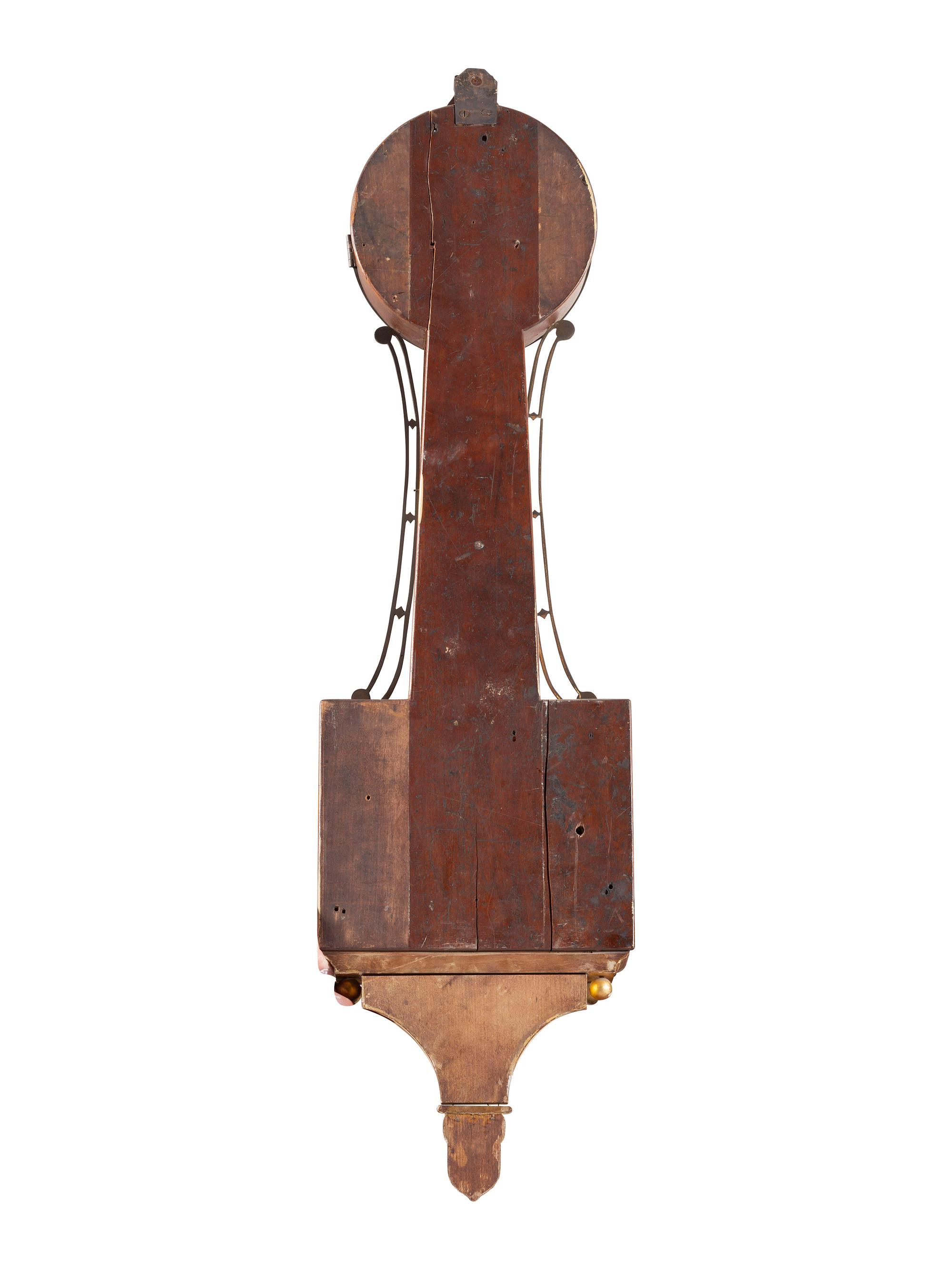 A Scarce Federal 'Battle of Lexington' Parcel Gilt Mahogany Banjo Clock