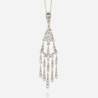 A diamond and white gold necklace, Hearts on Fire Triplicity