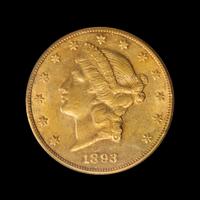 A United States 1893-CC Liberty Head $20 Gold Coin