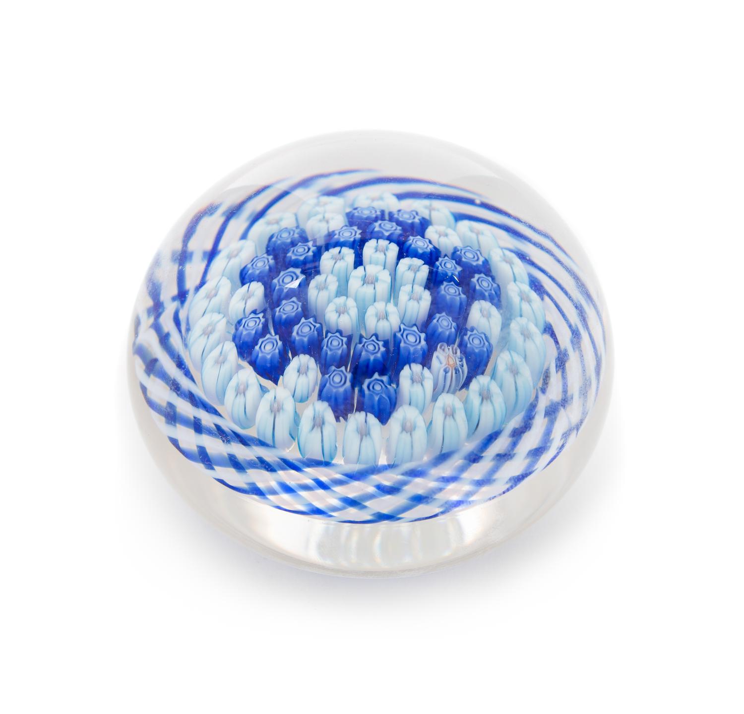 Parabelle, USA, millefiori and torsade paperweight