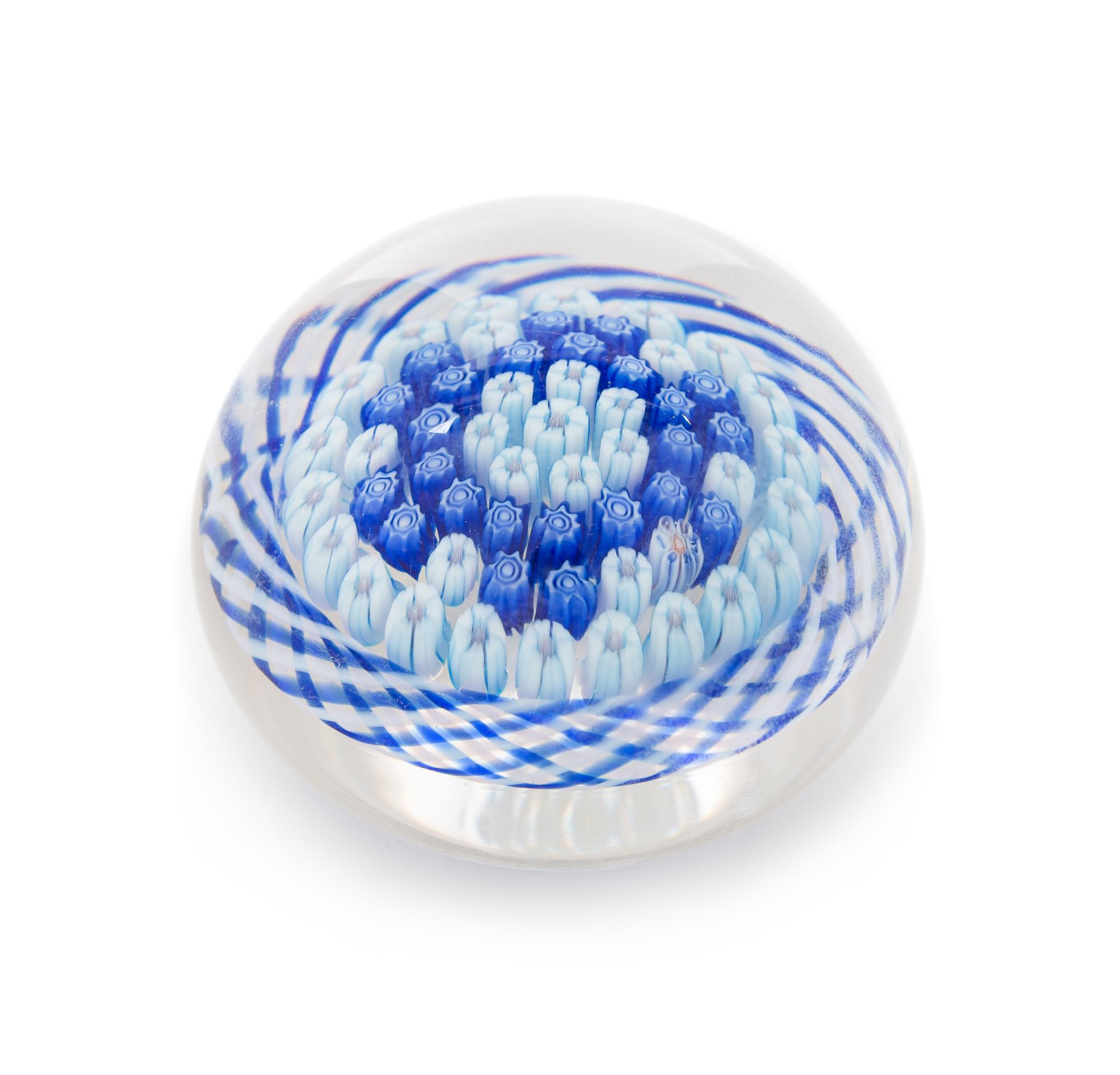 Parabelle, USA, millefiori and torsade paperweight