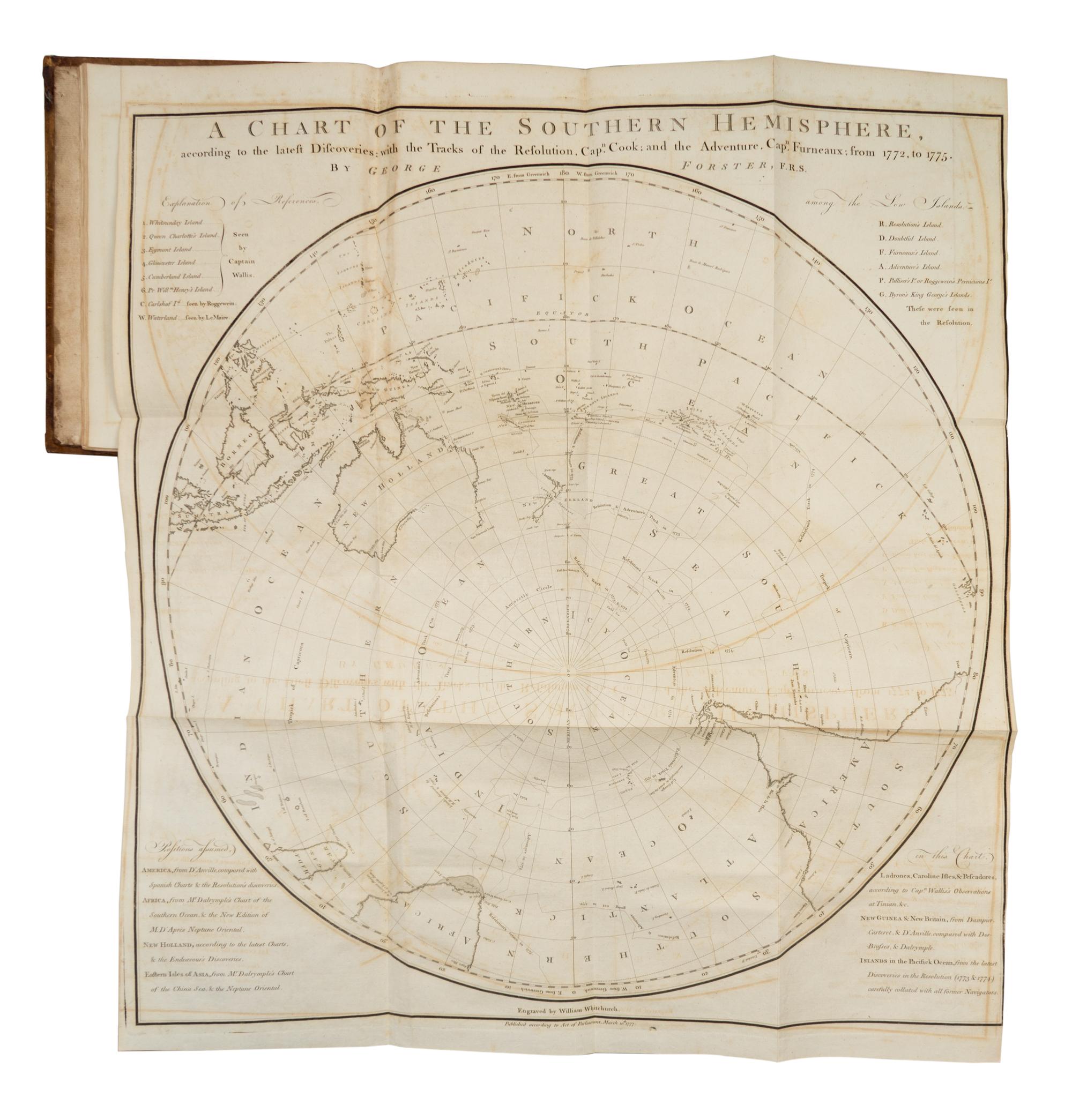 FORSTER, Johann Georg Adam. A Voyage Round the World, in His Britannic Majesty's Sloop Resolution. London, 1777. FIRST EDITION.