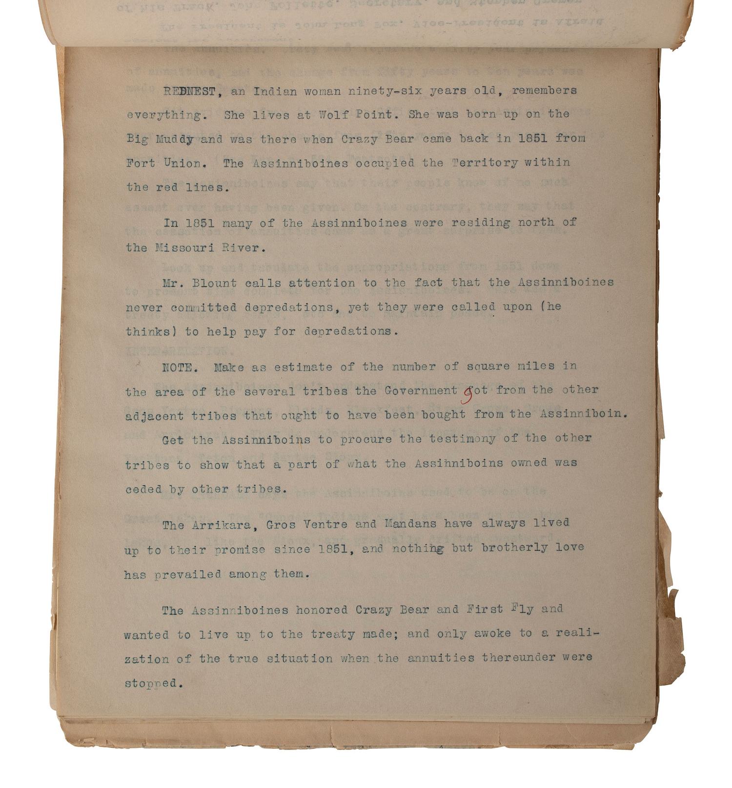 [NATIVE AMERICAN]. Papers associated with the Sioux, Assiniboine, and Ponca Nations, ca early 1900s.