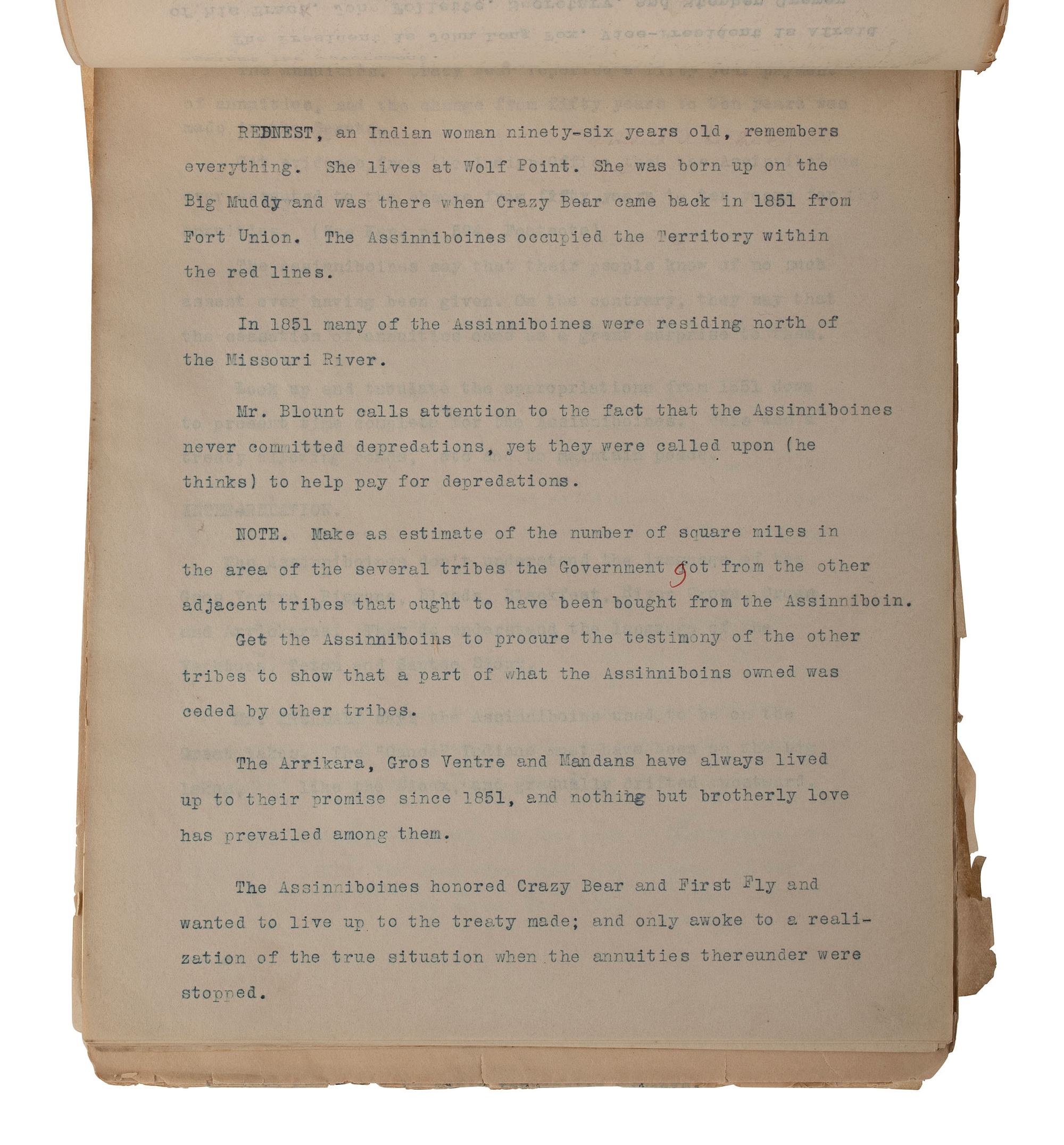 [NATIVE AMERICAN]. Papers associated with the Sioux, Assiniboine, and Ponca Nations, ca early 1900s.