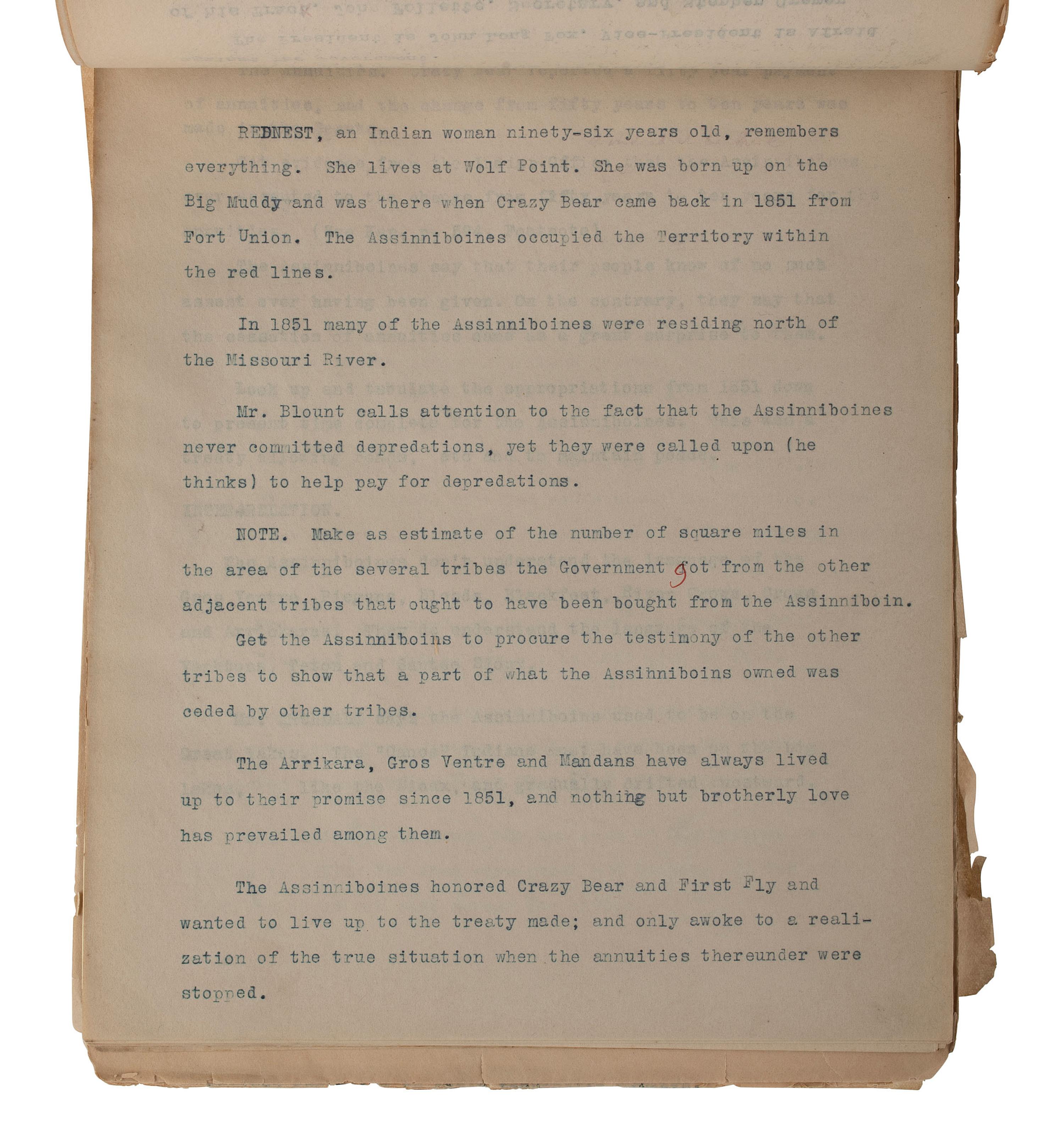 [NATIVE AMERICAN]. Papers associated with the Sioux, Assiniboine, and Ponca Nations, ca early 1900s.