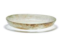 Three Roman Green Glass Plates