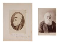 [NATURAL HISTORY]. DARWIN, Charles (1809-1882). A pair of albumen portrait photographs of Darwin, comprising: