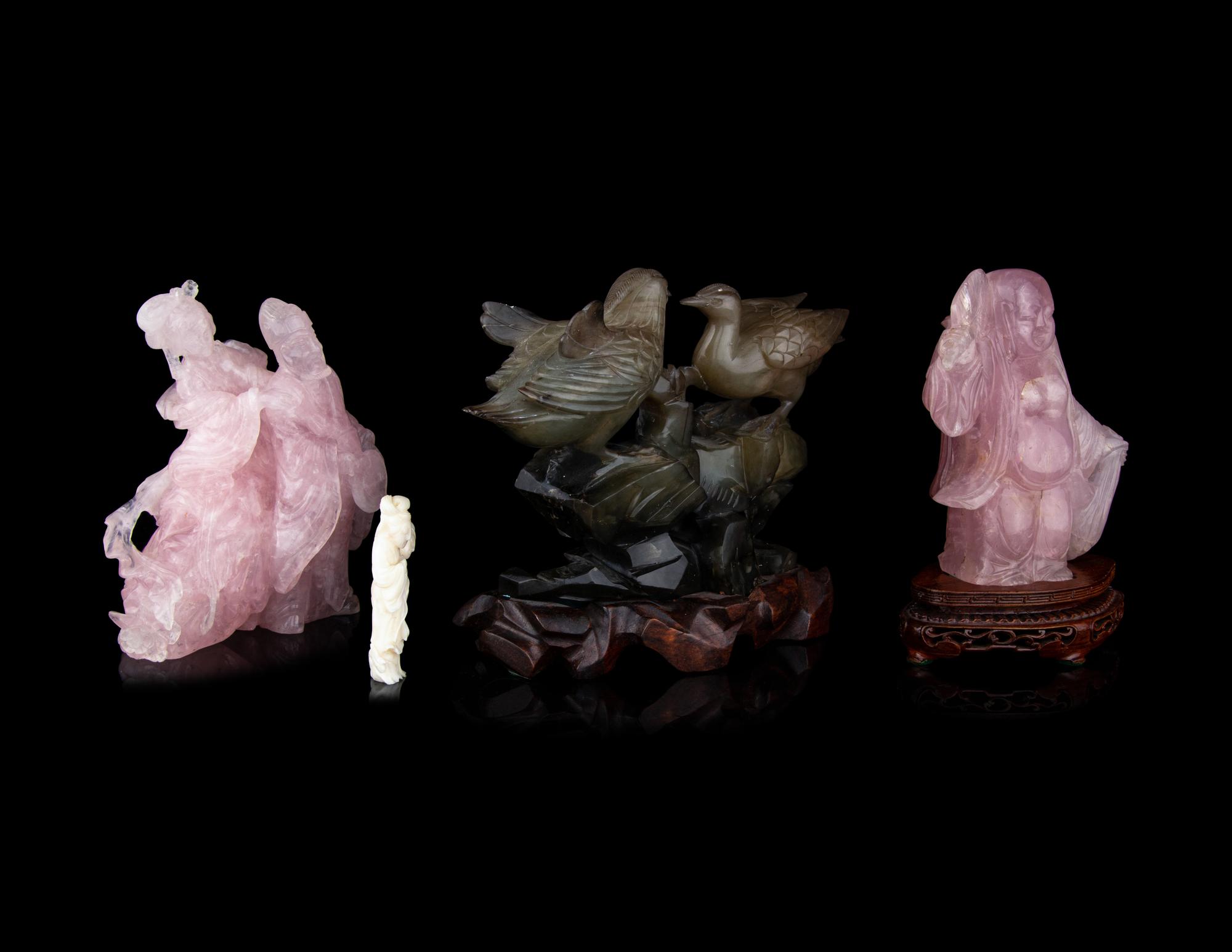 Four Chinese Hardstone Figures
