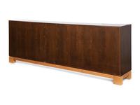 An Oak and Leather-Veneered and Brass Mounted Cabinet