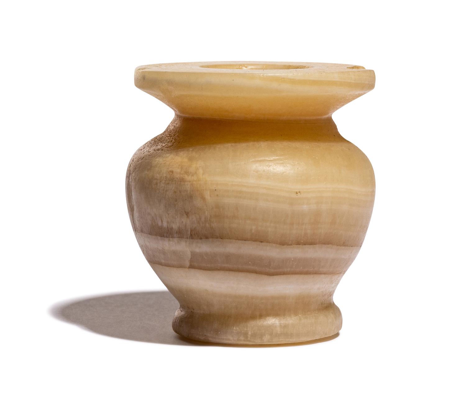 An Egyptian Alabaster Kohl Pot