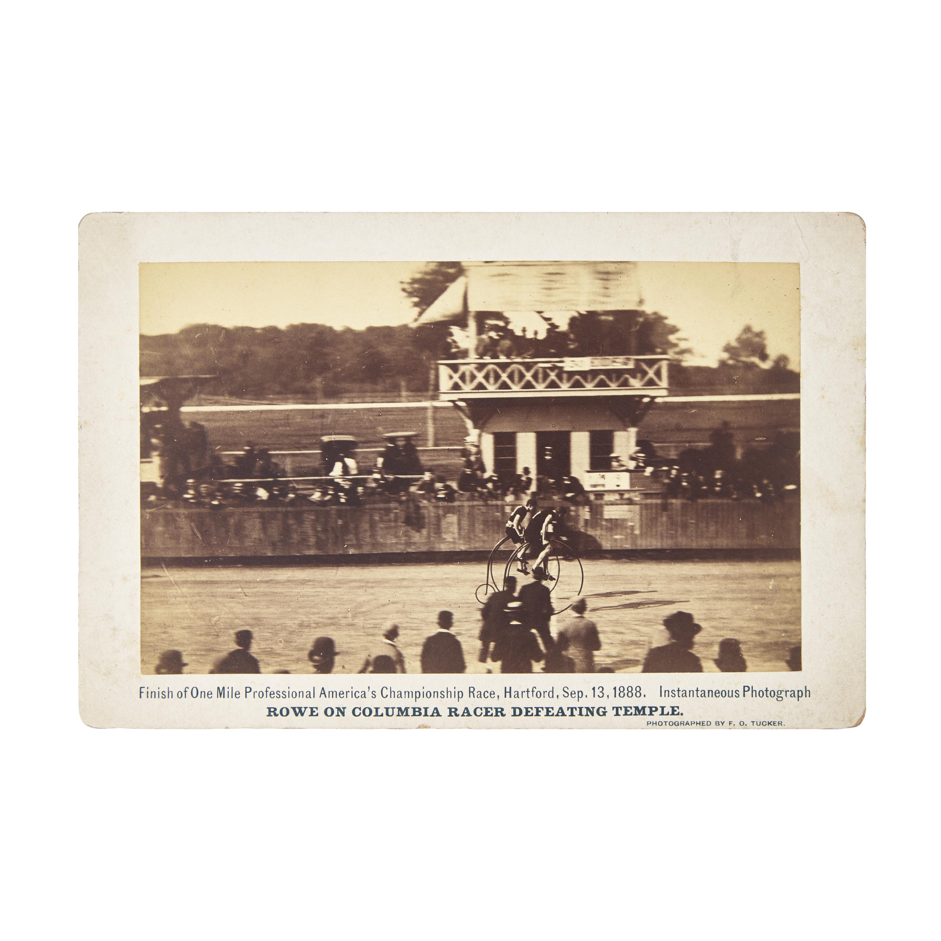 *[Cycling] A Photo-Finish: Possibly the Earliest Extant American Photo Finish Race Image and Among the Earliest Action Sport Photos