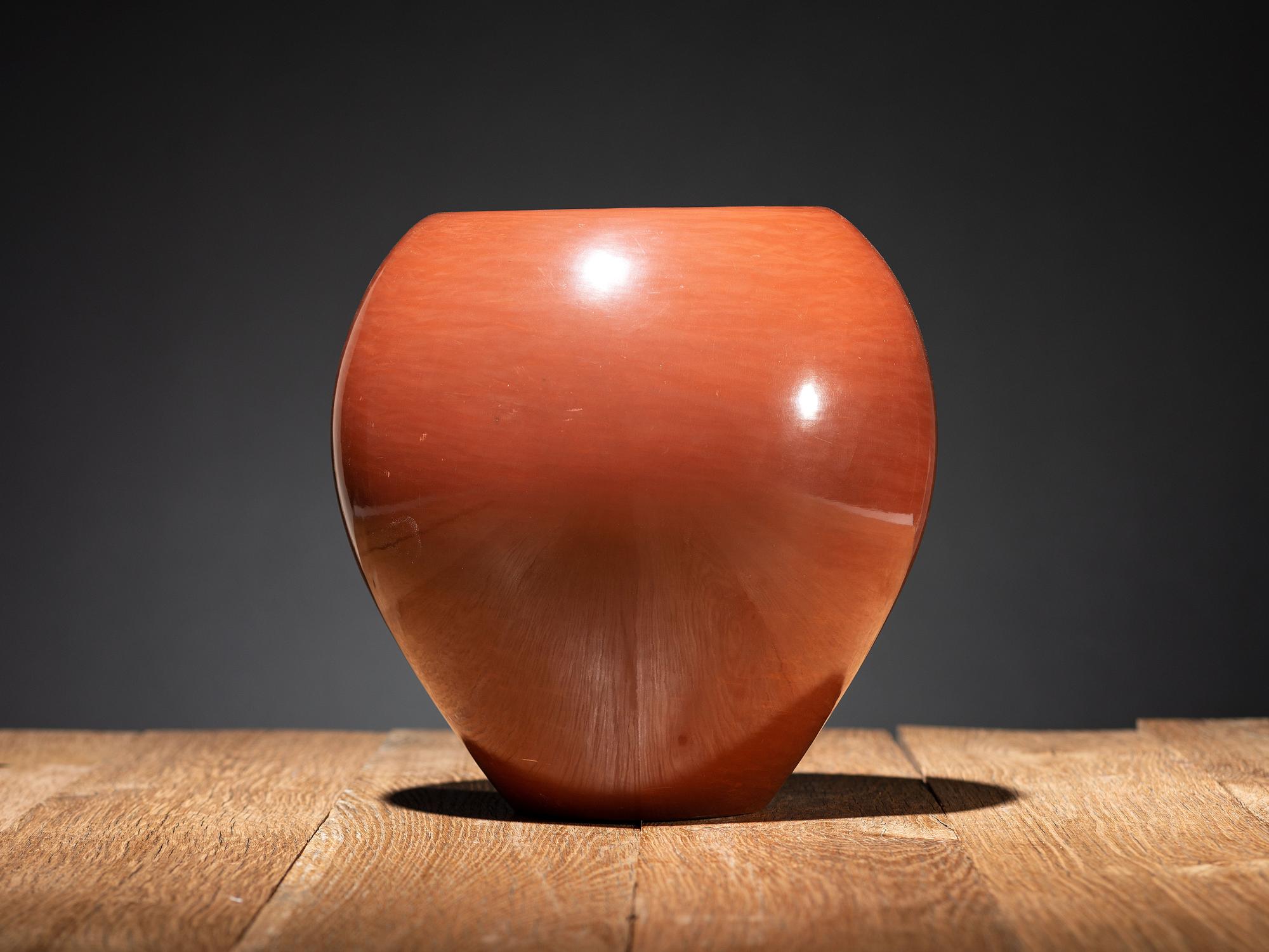 Redware Pottery Jar, with Bear Paws