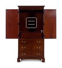 A George III Style Mahogany Linen Press
