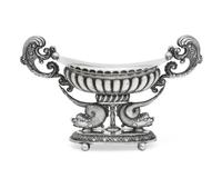 A German Classical coin silver centerpiece bowl, circa 1830-1840