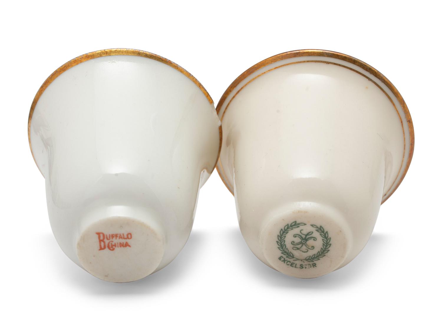 A Set of Twelve American Silver Coffee Cups and Saucers