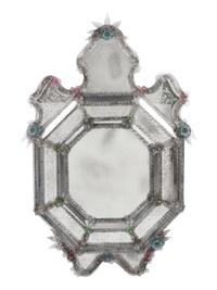 A Venetian Etched Glass Mirror