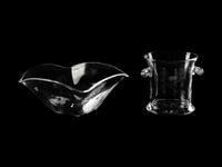 Three Simon Pearce Glass Articles and a Veritas Ashtray