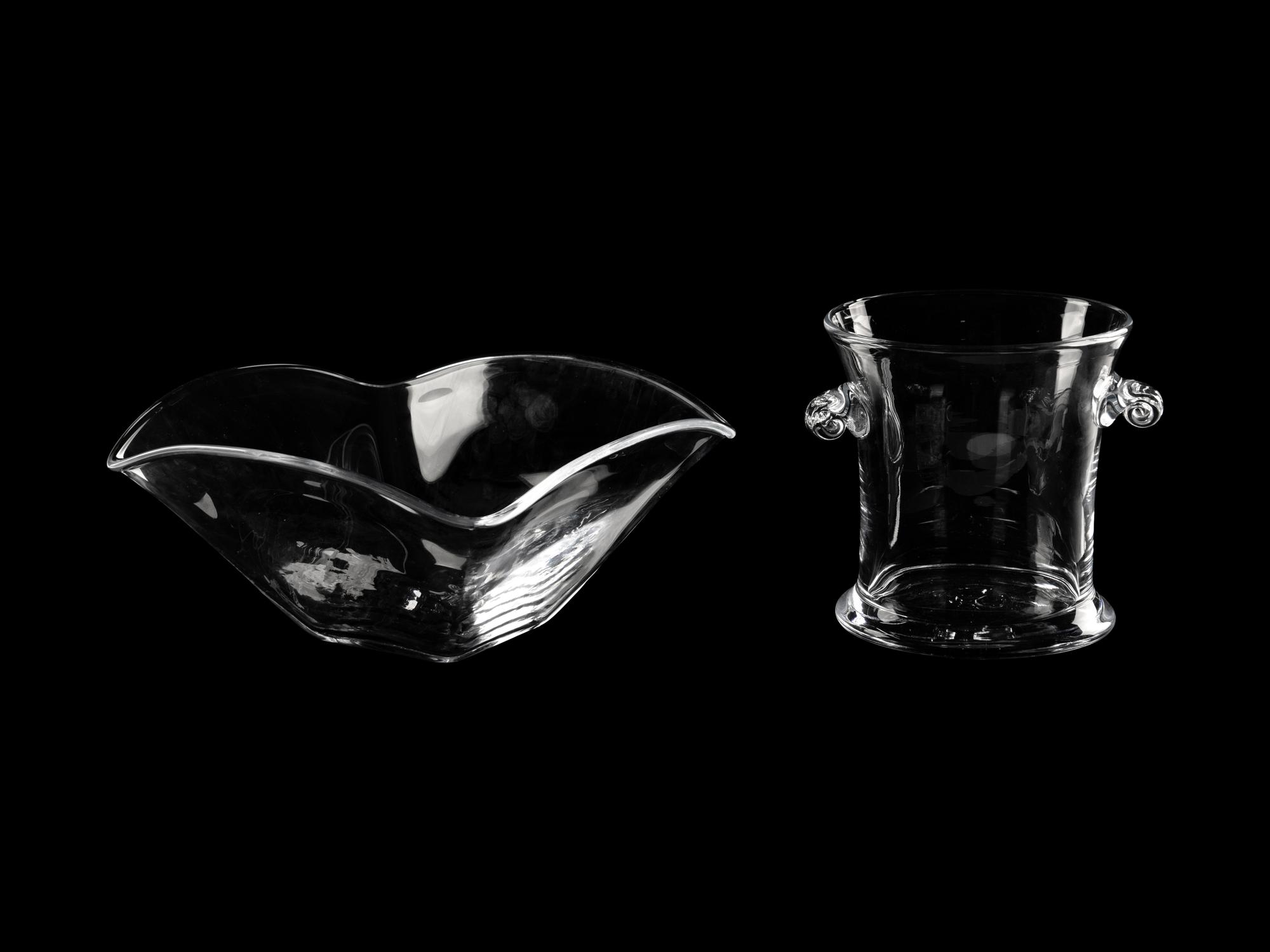 Three Simon Pearce Glass Articles and a Veritas Ashtray