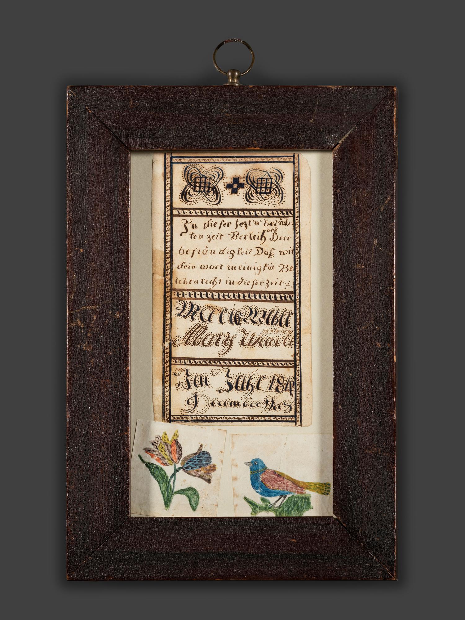 Two Hand-Drawn Bookplate Frakturs