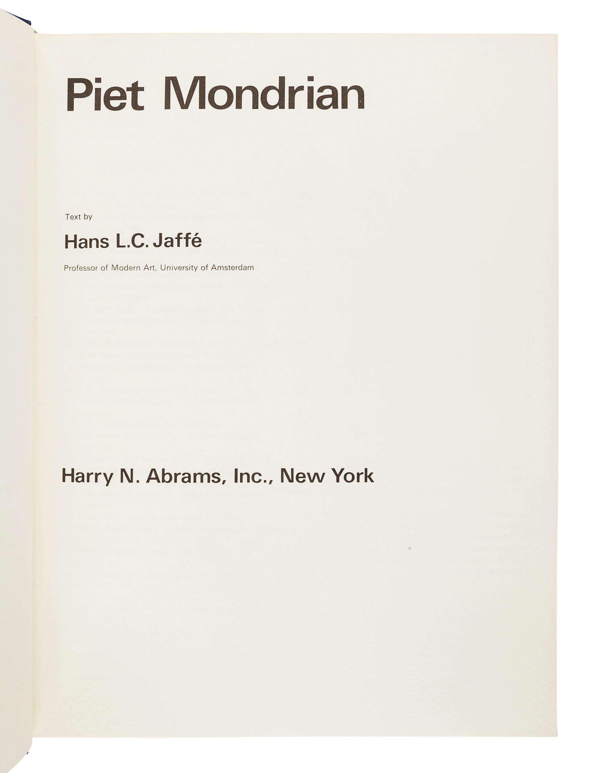 [MONDRIAN, Piet (1872-1944)]. JAFFÉ, Hans L.C. Piet Mondrian. New York: Harry N. Abrams, Inc., 1970.