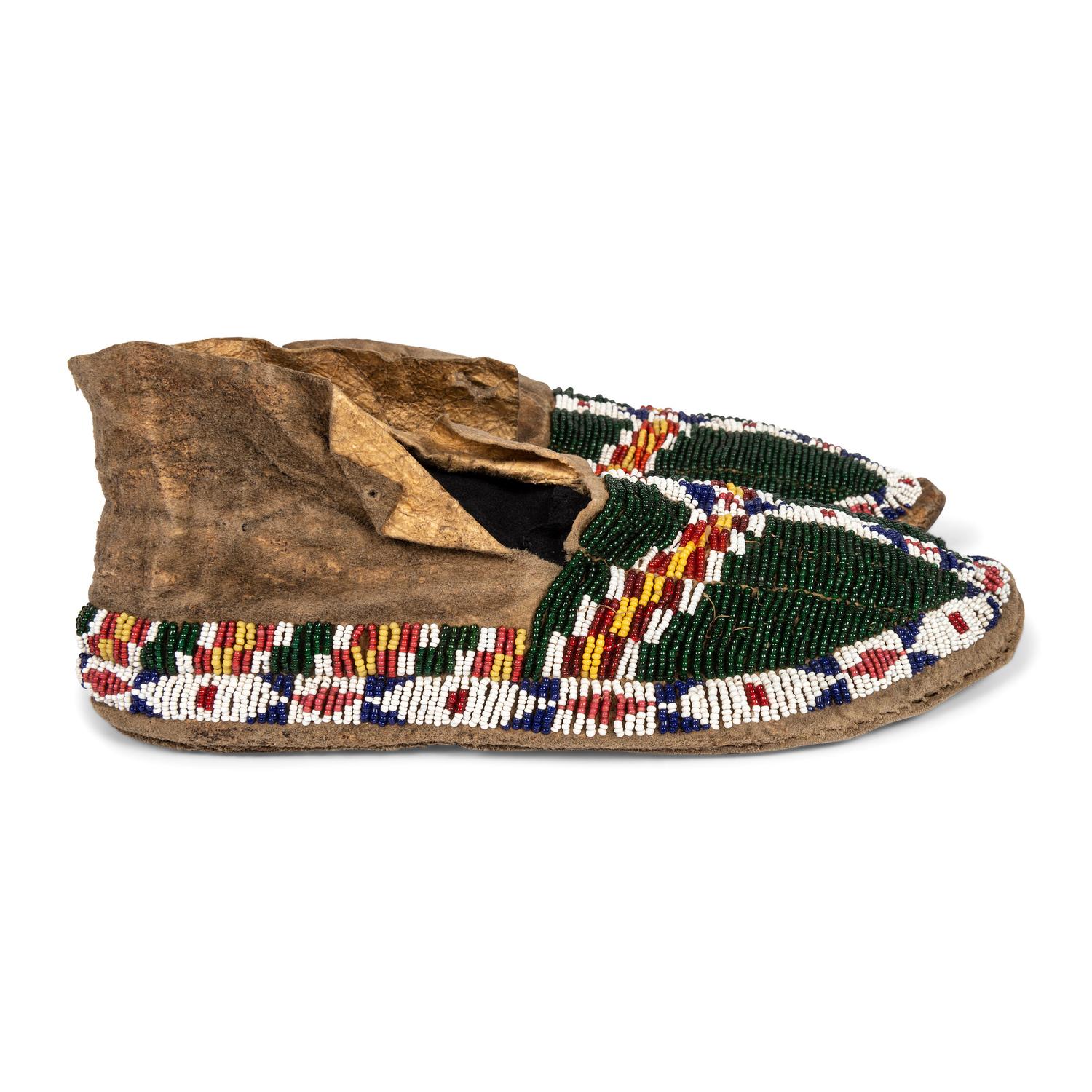 Sioux Beaded Hide Moccasins