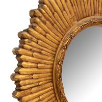 A Contemporary Giltwood Sunburst Mirror