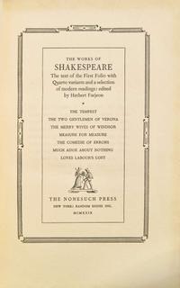 [Literature] Shakespeare, William: The Works of Shakespeare...