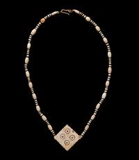A Western Asiatic Stone and Shell Bead Necklace