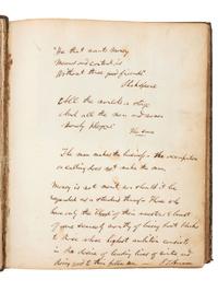 America in Manuscript BARNUM, Phineas Taylor (1810-1891). Autograph album compiled and inscribed by P.T. Barnum, with signatures of Tom Thumb and Edwin Booth.