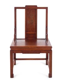 A Chinese Carved Hardwood Chair