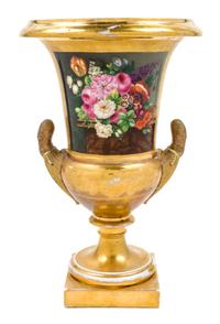 A Paris Porcelain Urn Height 14 inches. — 19TH CENTURY