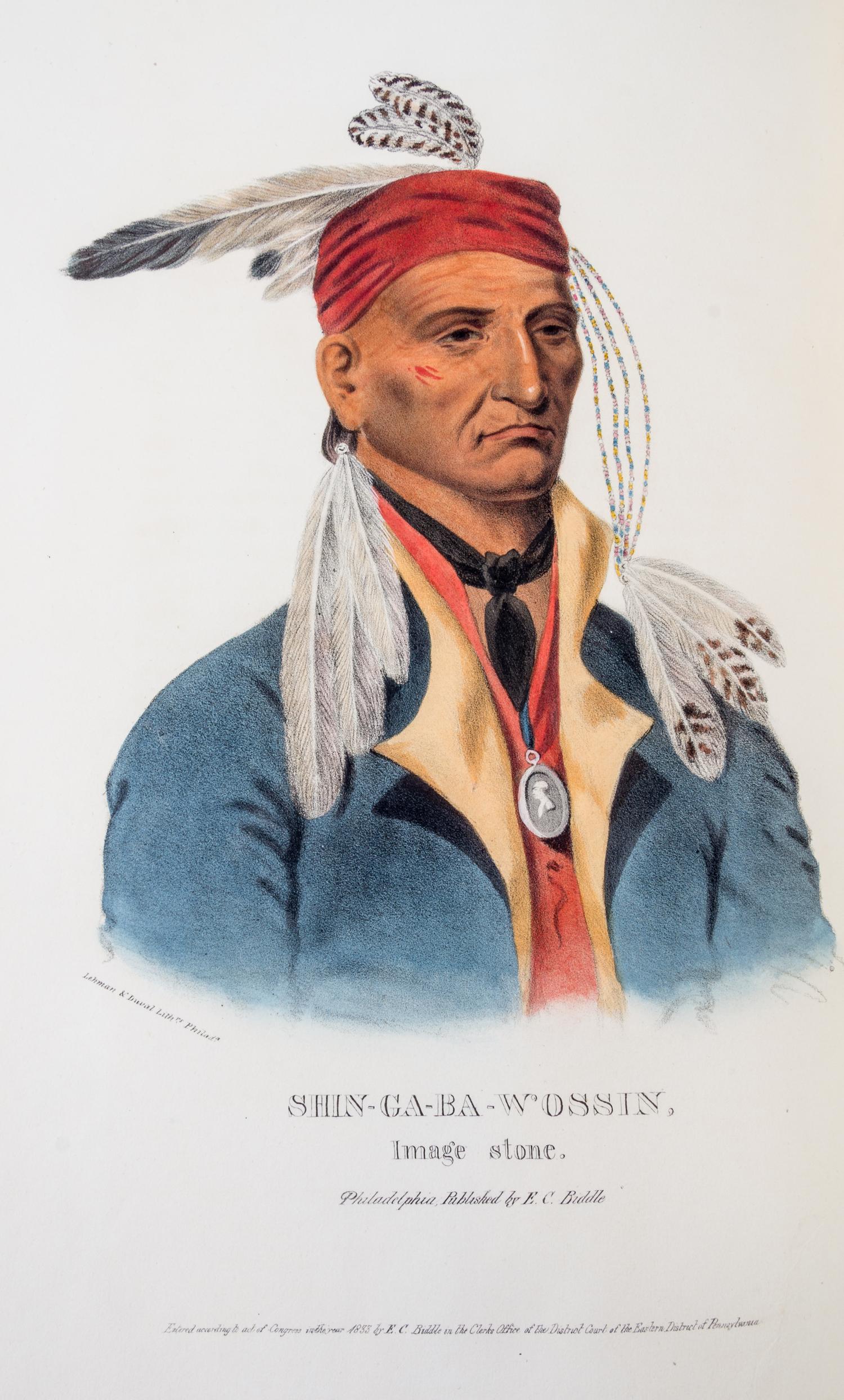 MCKENNEY AND HALL. History of the Indian Tribes of North America. Philadelphia, 1836, 1842 and 1844. 3 vols. with 120 plates
