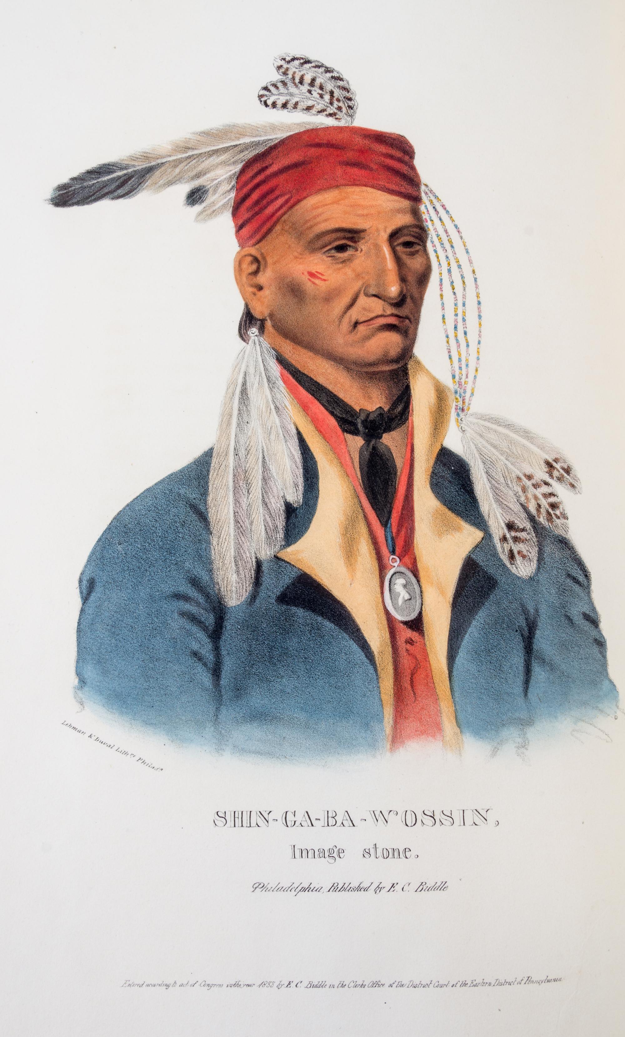 MCKENNEY AND HALL. History of the Indian Tribes of North America. Philadelphia, 1836, 1842 and 1844. 3 vols. with 120 plates