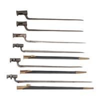 Lot of Six Nepali Marked Socket Bayonets