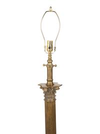 A Neoclassical Bronze Columnar Floor Lamp — 20TH CENTURY