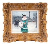 Parisian Girl in Snow Storm