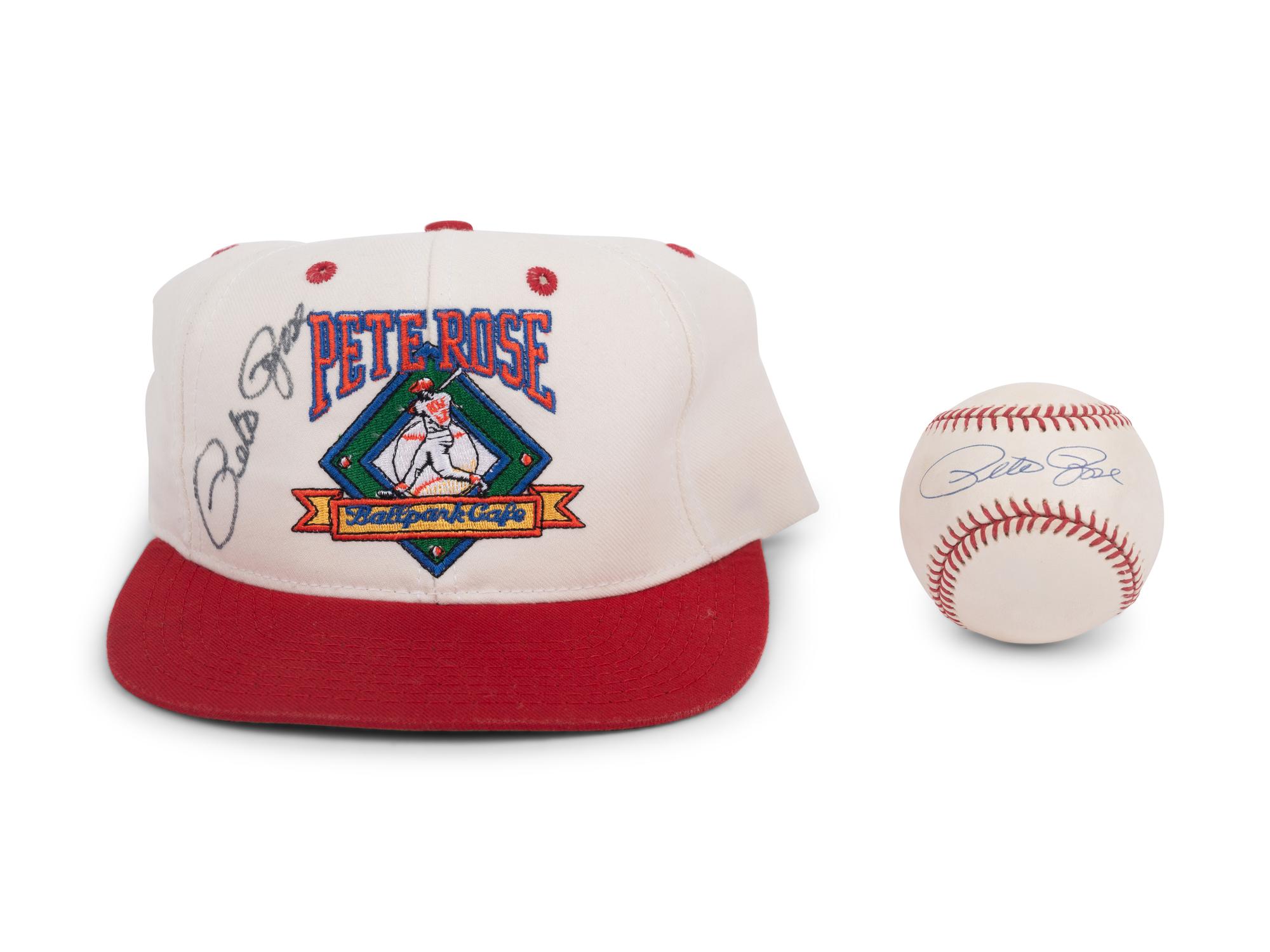 A Group of Pete Rose Signed Autograph Items (Beckett Authentication Services BAS Certified),